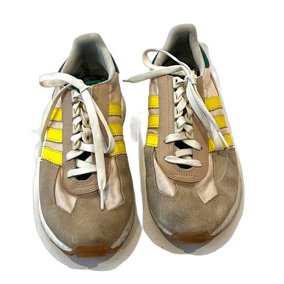 Adidas Originals Retropy E3 Sneakers Lace Up Green Yellow 10.5 - Picture 3 of 9
